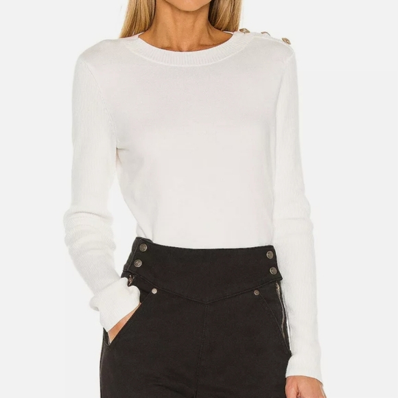L'AGENCE Tops - L'AGENCE Erica Pullover Sweater in Ivory Size M